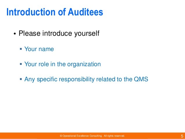 conducting an opening meeting for a quality audit 3 638