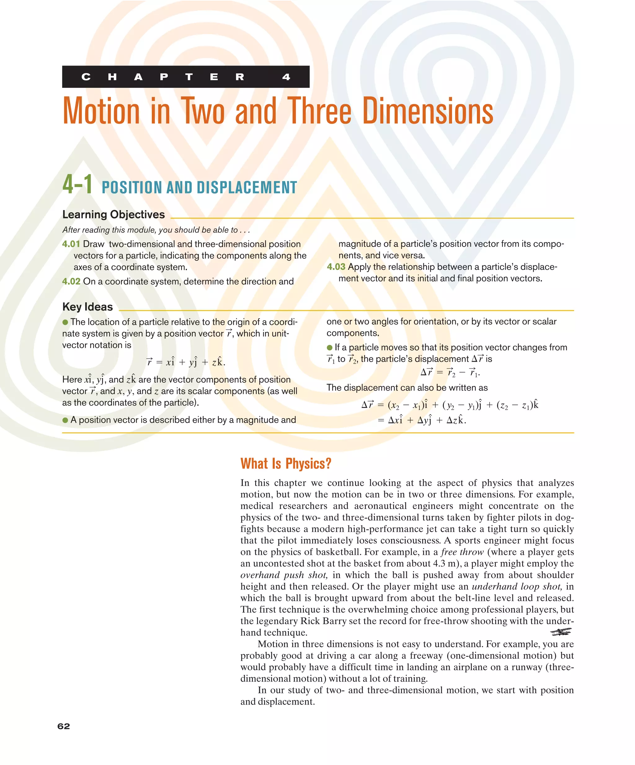 Fundamentals of Physics "MOTION IN TWO AND THREE DIMENSIONS" | PDF
