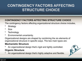Design Contingency Comprehensive Guide to Organizational Structure and Design in ...