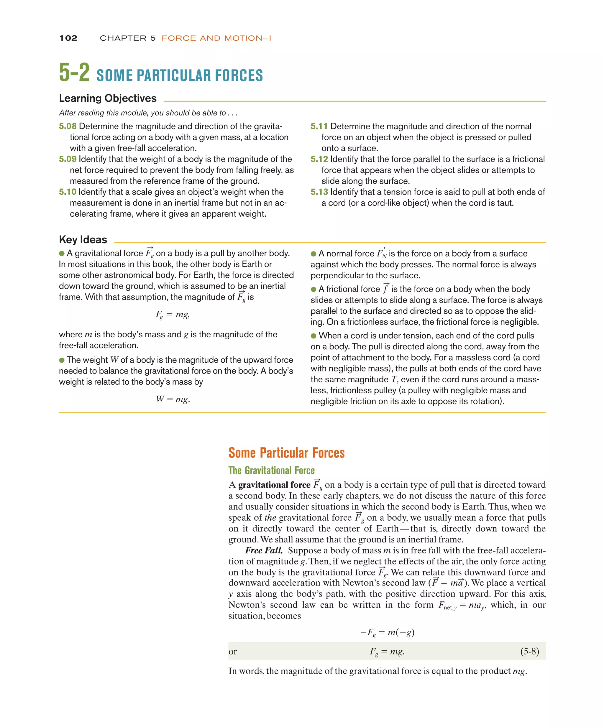 Fundamental Of Physics (FORCE AND MOTION-I) | PDF