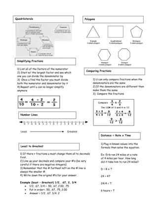 6th grade math notes | DOCX