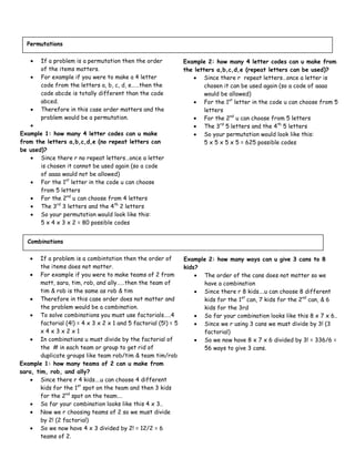 6th grade math notes | DOCX