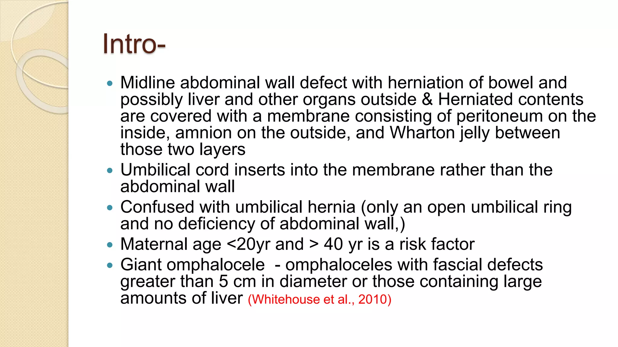 abdominal wall defect | PPTX
