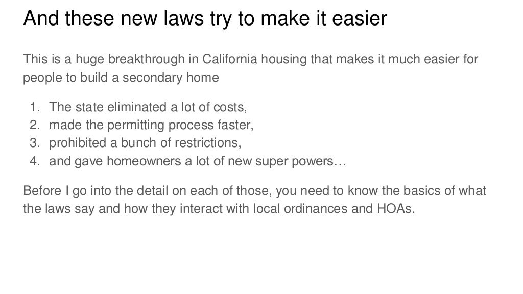 New ADU Laws in California 2020