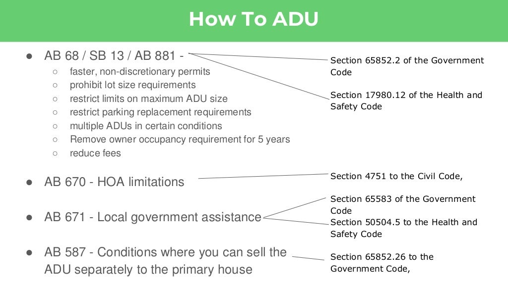 New ADU Laws in California 2020