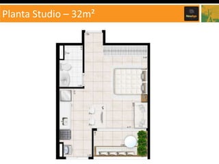 Planta Studio – 32m²
 