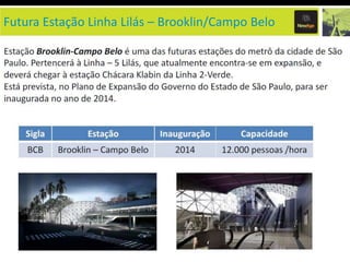 Futura Estação Linha Lilás – Brooklin/Campo Belo
 
