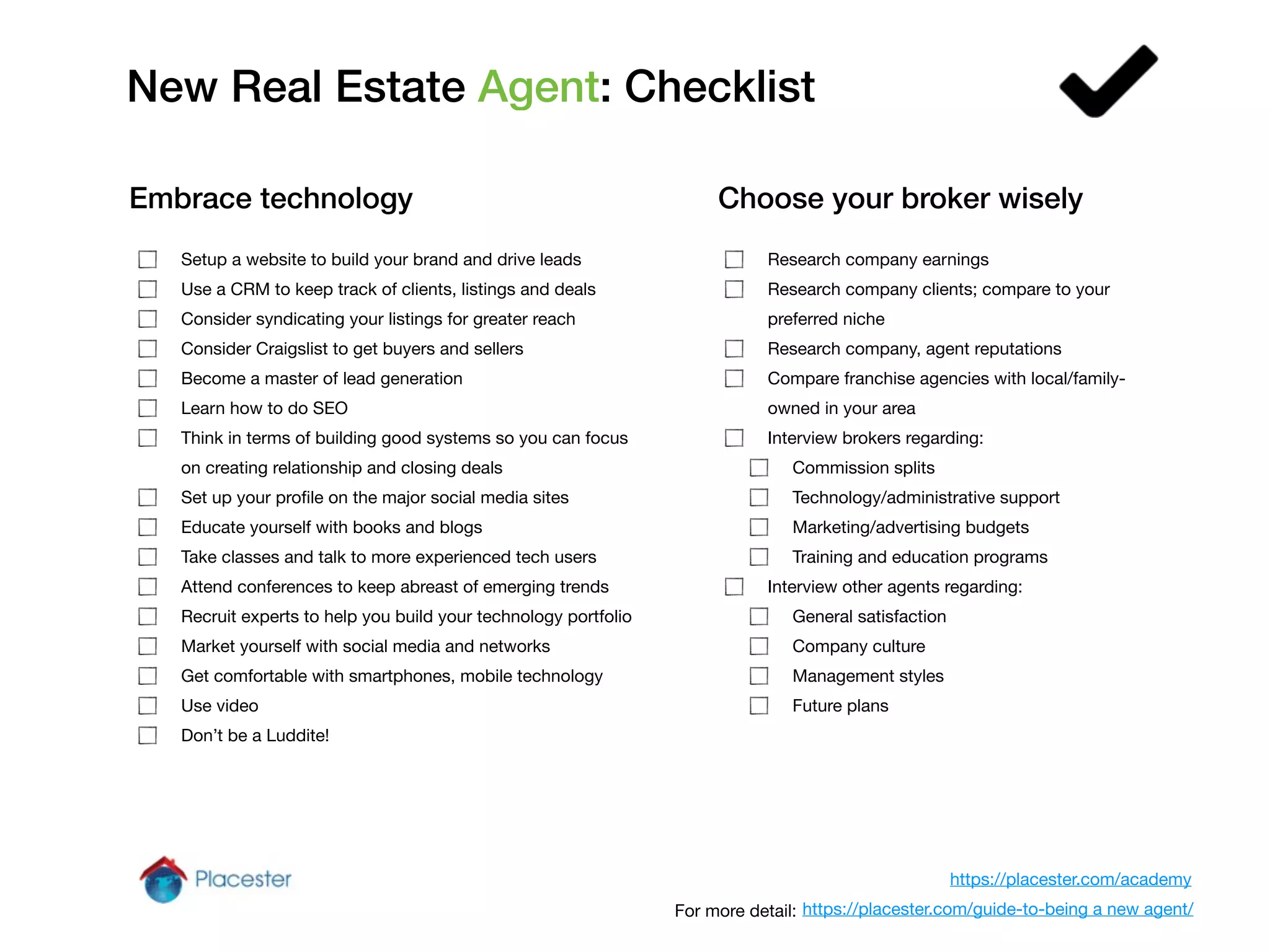New Real Estate Agent Checklist | KEY