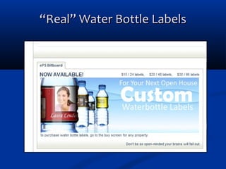 “Real” Water Bottle Labels

 