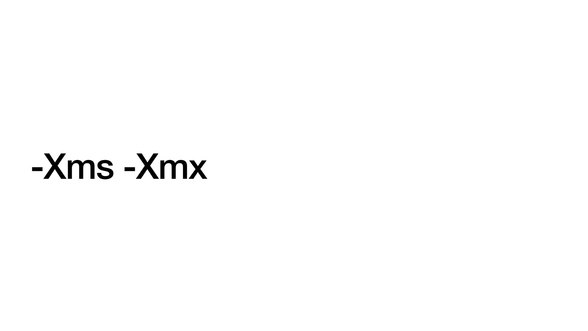 -Xms -Xmx
 