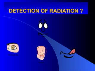 DETECTION OF RADIATION ?
DETECTION OF RADIATION ?
 