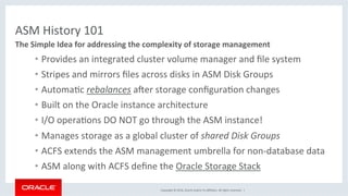 What's New and Coming in Oracle ASM 12c Rel. 2 - by Jim Williams | PDF