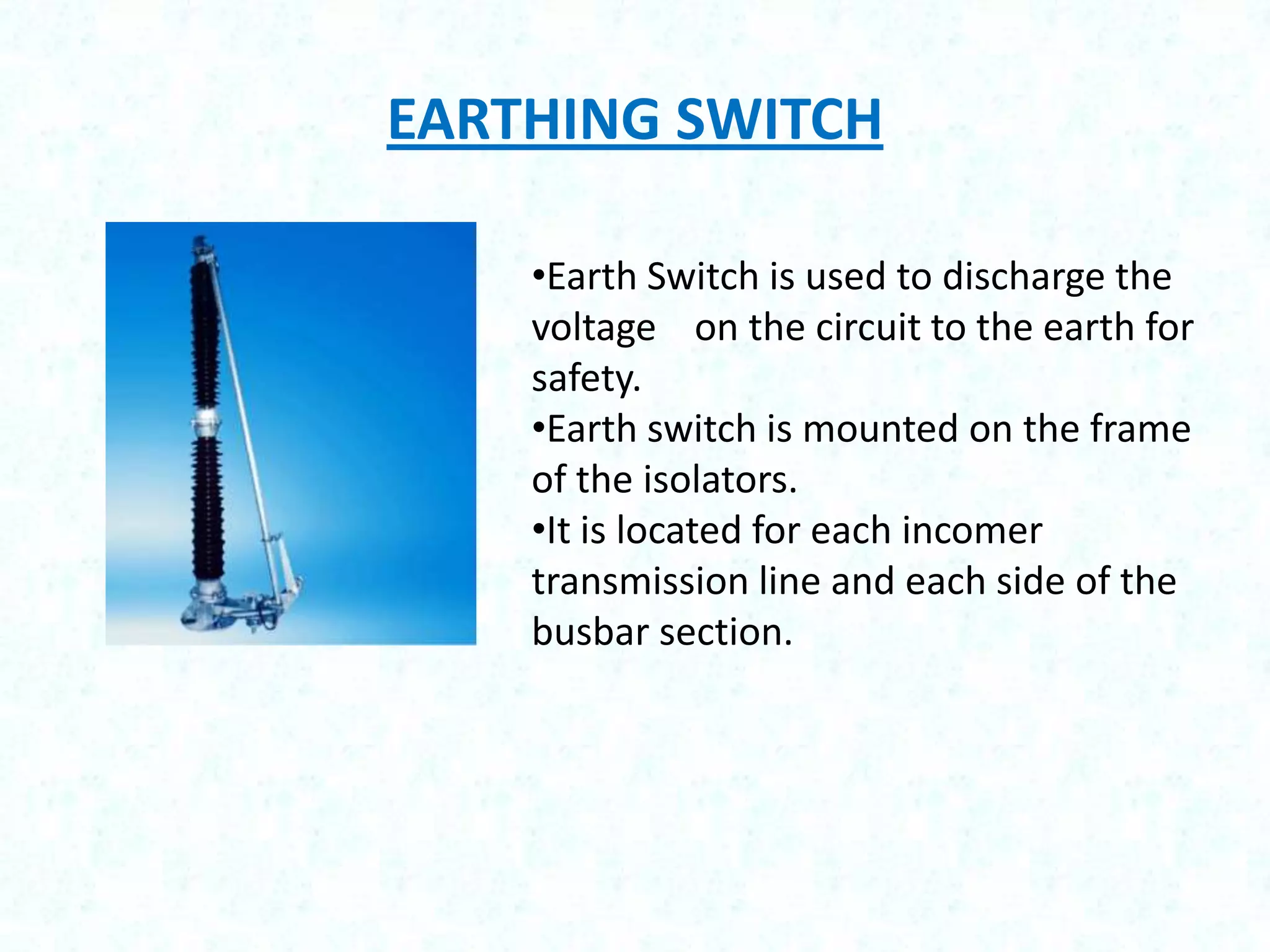 presentation on substation layout and BUS bar arrangement. | PPTX