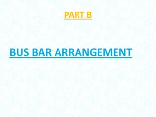 PART B

BUS BAR ARRANGEMENT

 
