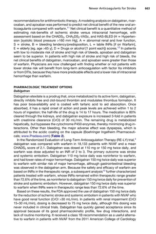 New anticoagulants (dabigatran, apixaban, rivaroxaban) for stroke ...