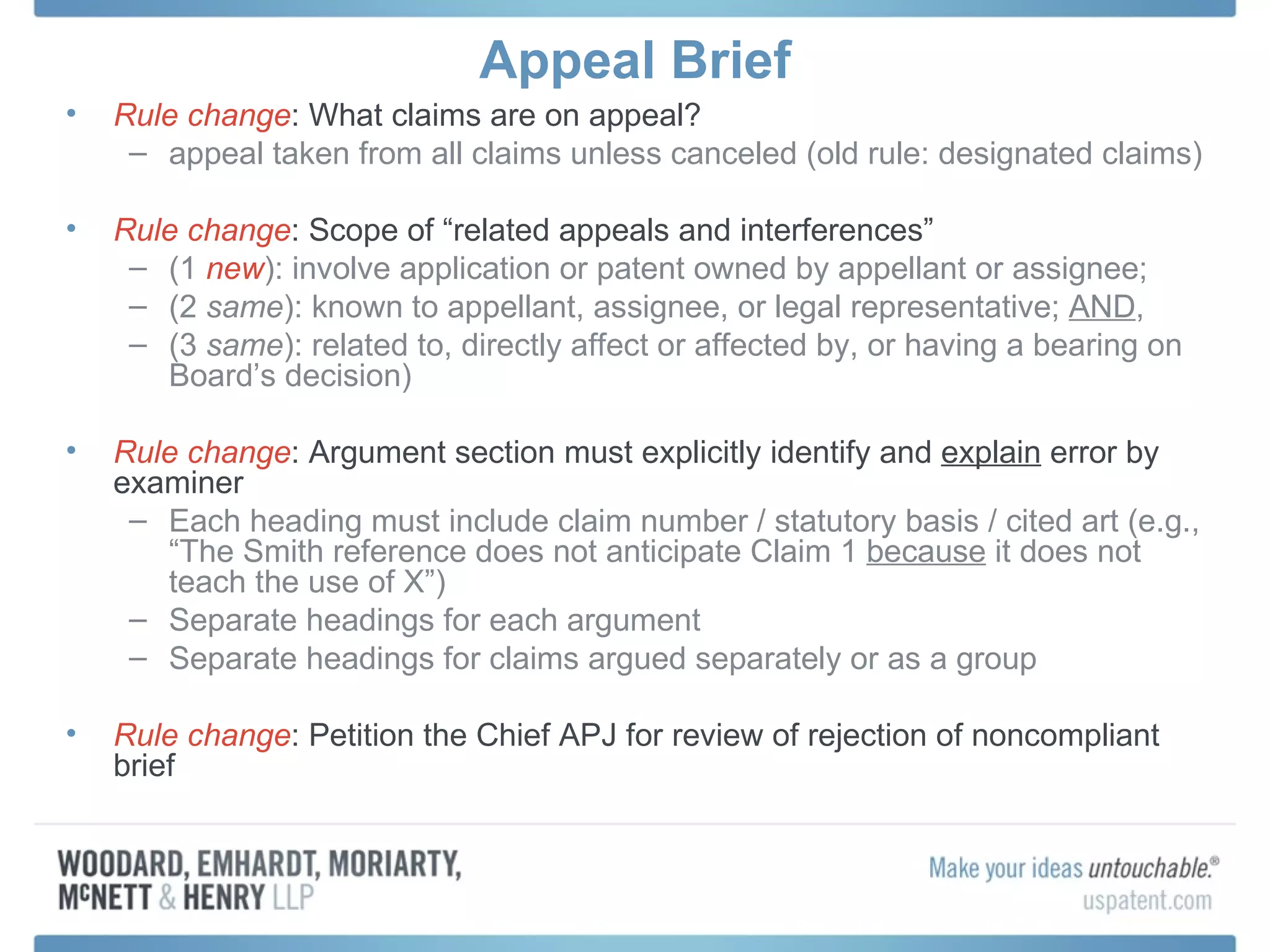 Ex Parte Ruling New Ex Parte Appeals Rules | PPT