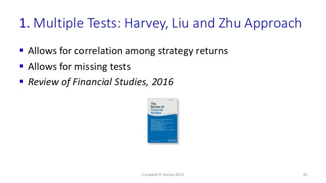Evaluating trading strategies harvey liu