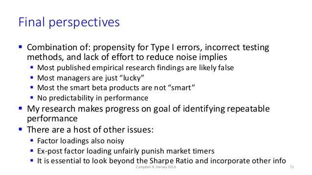 Evaluating trading strategies harvey liu