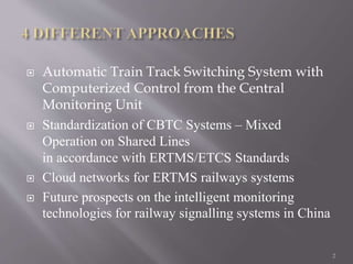 New approaches in railway signaling | PPTX