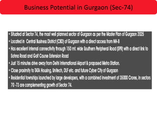Business Potential in Gurgaon (Sec-74)
 