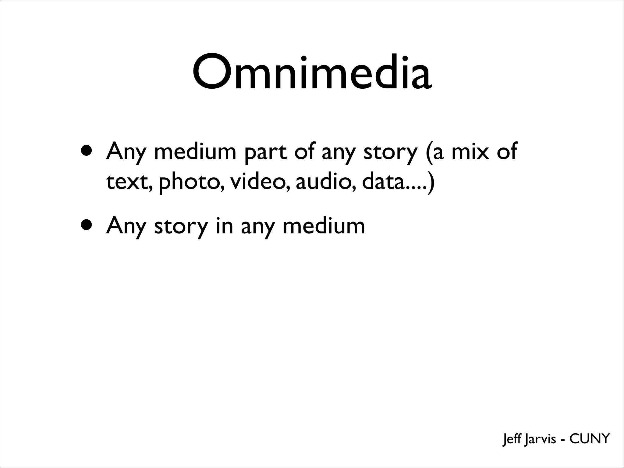 New architecture of media