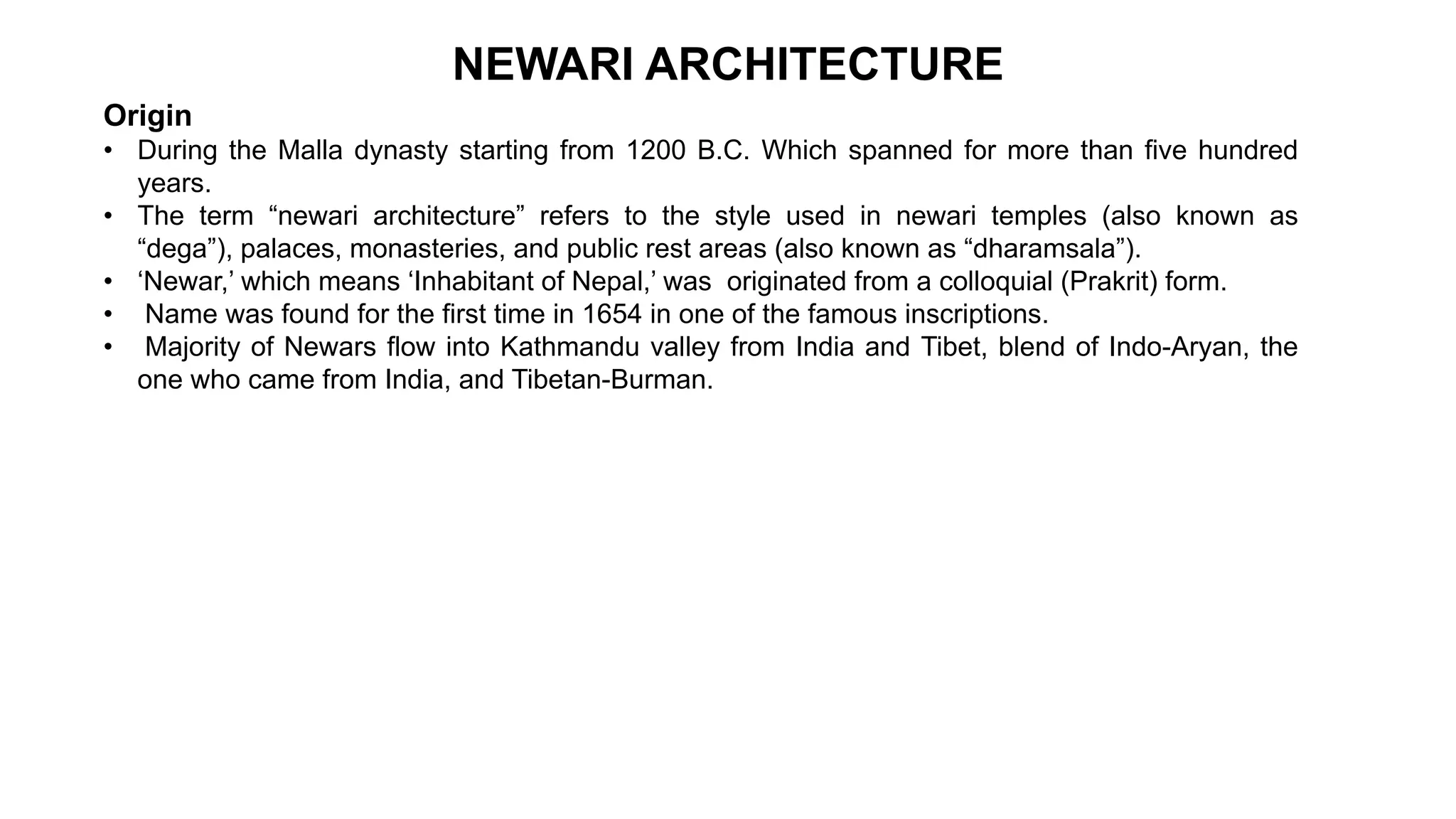 Newari-architecture is a indigenous style of architecture used by ...
