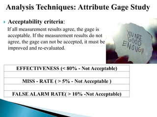 Attribute measurement analysis | PPTX