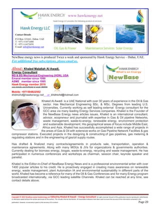Copyright © 2022 NewBase www.hawkenergy.net Edited by Khaled Al Awadi – Energy Consultant All rights reserved. No part of ...
