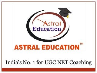 India’s No. 1 for UGC NET Coaching
 