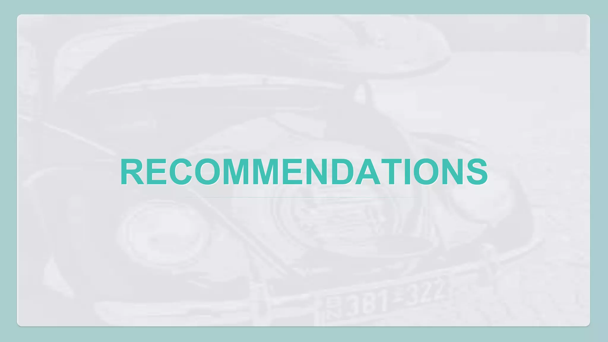 RECOMMENDATIONS 
 