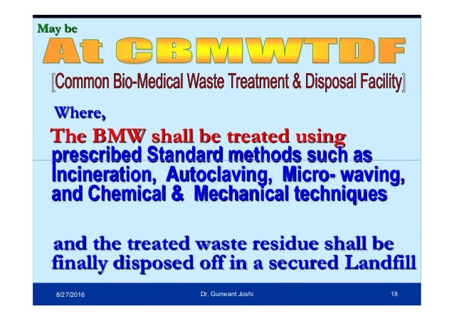 New Bio Medical Waste Management Rules 2016