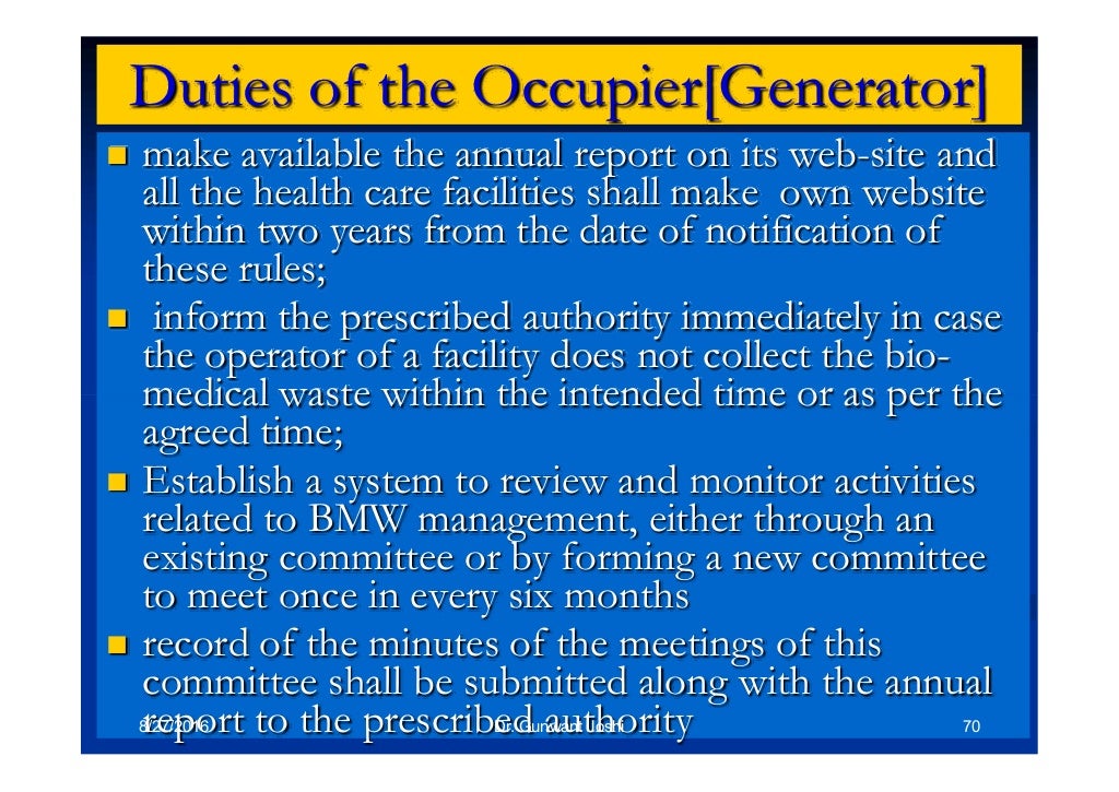 New bio medical waste management rules 2016