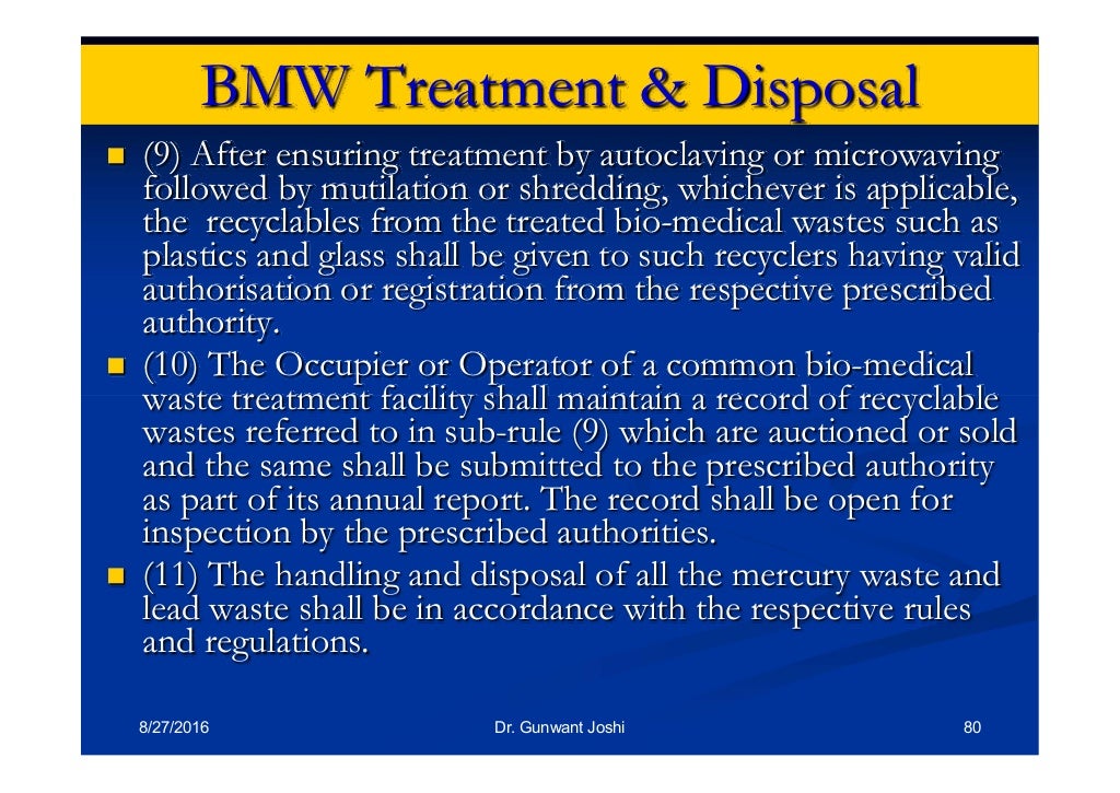 New bio medical waste management rules 2016