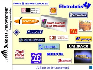 A Business Improvement
espaço destinado
à sua organização
 