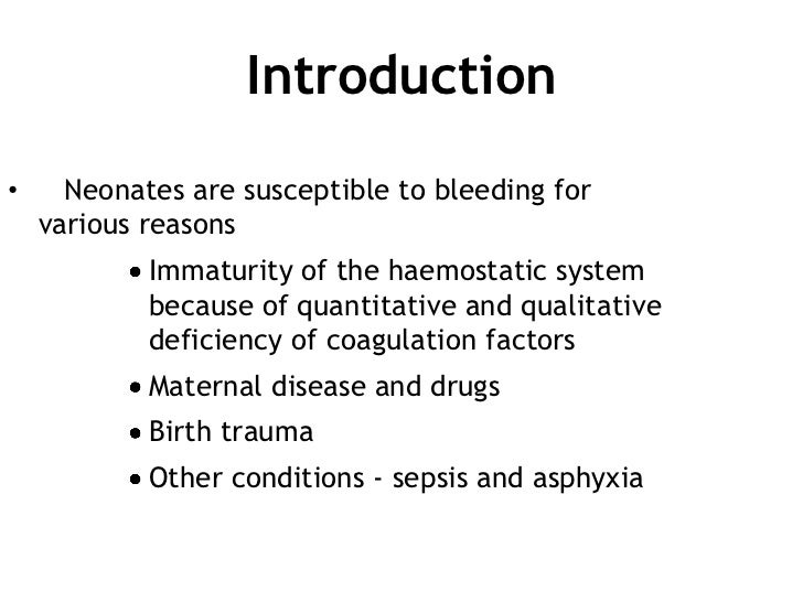 Bleeding in newborns