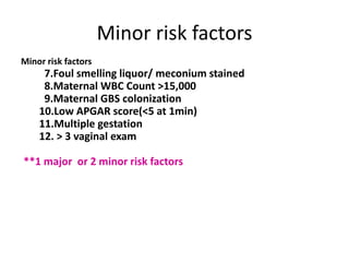 Minor Acute Risk Neonatal Sepsis and Necrotizing Enterocolitis | PPTX
