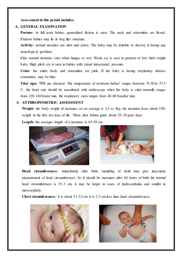 Newborn assessment