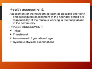 NEWBORN ASSESSMENT