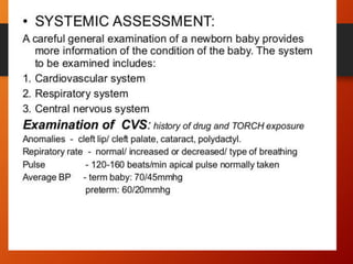 NEWBORN ASSESSMENT
