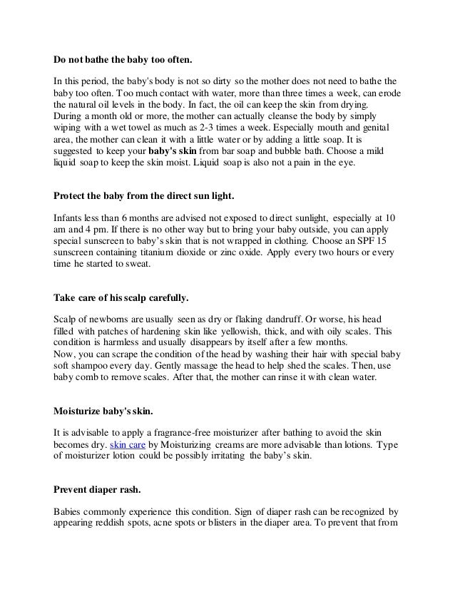 Newborn baby skin care tips