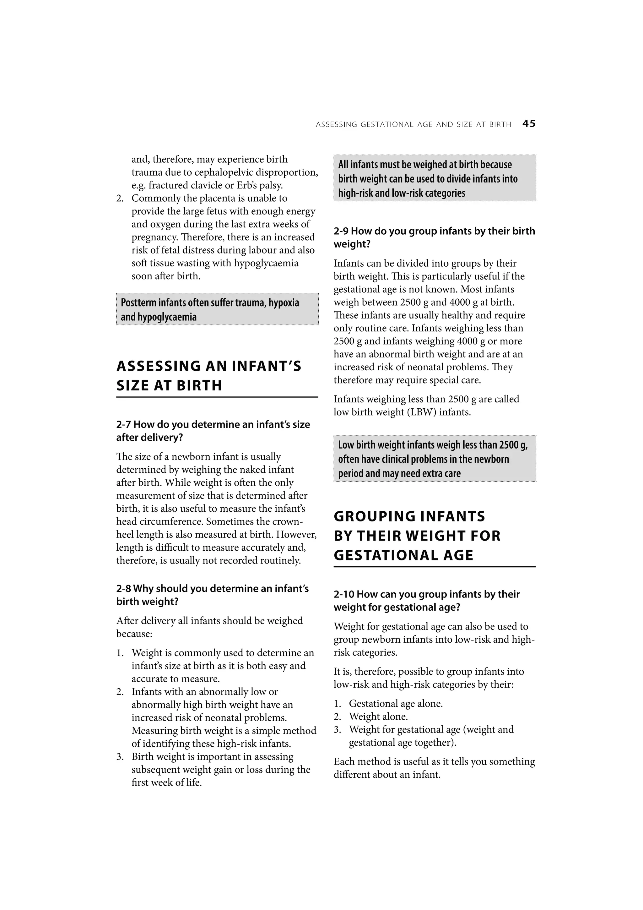 Newborn Care: Assessing gestational age and size at birth | PDF