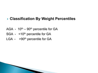 Sga Classification Newborn examination | PPTX