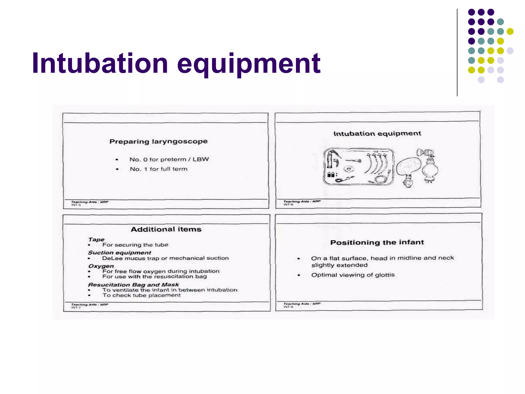 Intubation equipment 