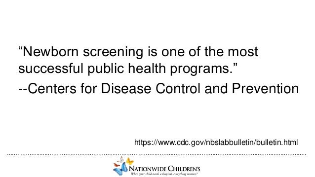 11 Cdc newborn screening quality assurance program