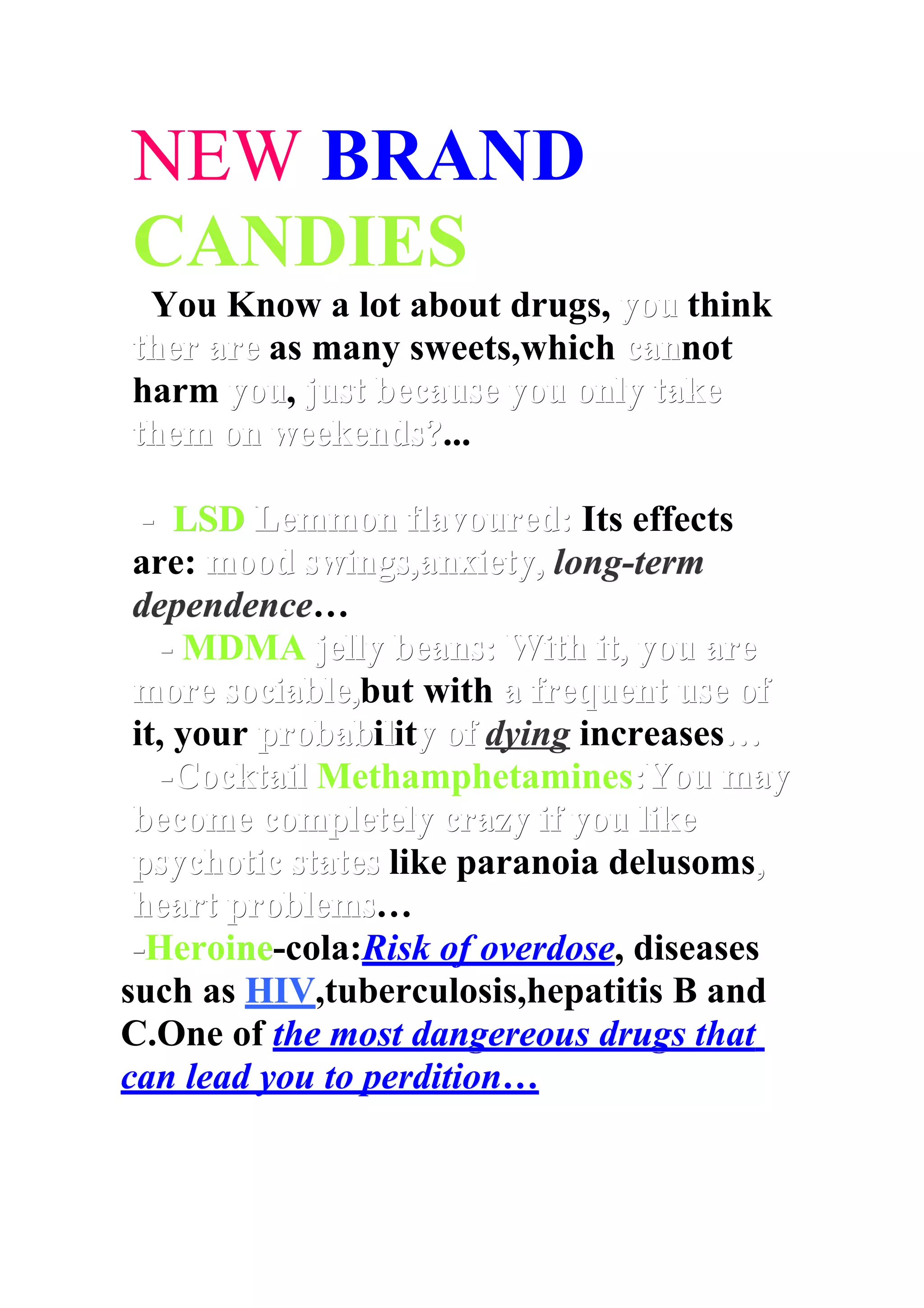 New brand candies PDF
