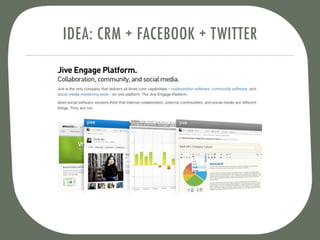 IDEA: CRM + FACEBOOK + TWITTER
 
