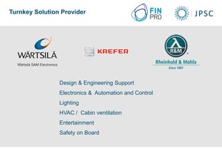Turnkey Solution Provider
Design & Engineering Support
Electronics & Automation and Control
Lighting
HVAC / Cabin ventilat...
