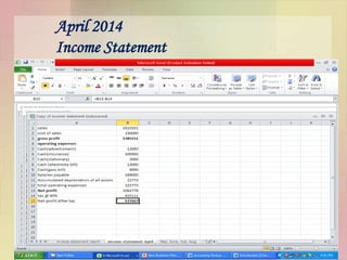 April 2014
Income Statement
 