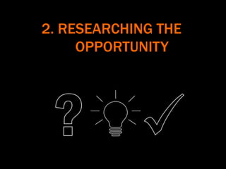 2. RESEARCHING THE
OPPORTUNITY
 