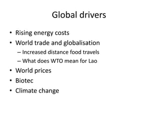 Newby socio economic and agro-development trends and drivers for asia